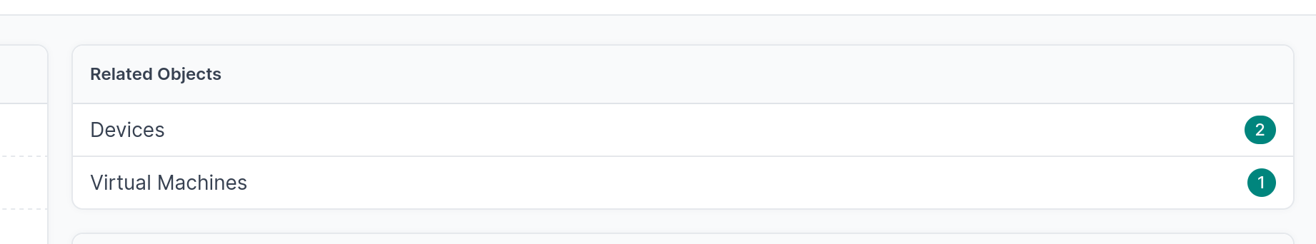 Related objects of an application